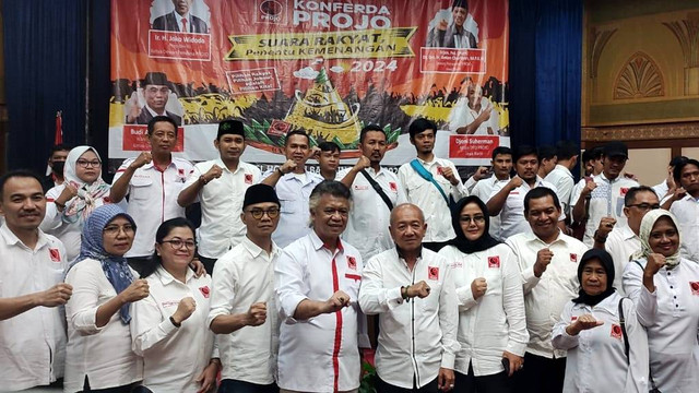 Kegiatan Konferensi Daerah (Konferda) Projo di Hotel Horison, Kota Bandung, Jawab Barat, pada Minggu (9/7). Foto: Rachmadi Rasyad/kumparan