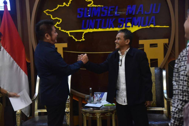 Gubernur Sumsel, Herman Deru, bersama Kepala Satgas Khusus Pencegahan Tipikor Polri, Herry Muryanto. (ist)