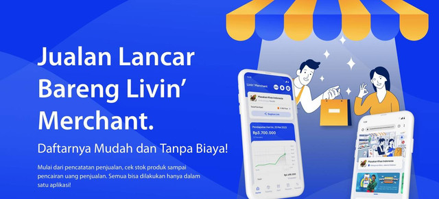 Ilustrasi aplikasi Livin' Merchant. Foto: Bank Mandiri