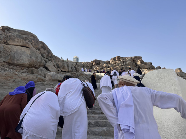 Suasana di Jabal Rahmah setelah puncak haji sudah lewat. Foto: Ahmad Romadoni/kumparan