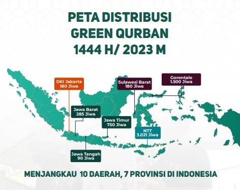 Peta Distribusi Kurban 2023 Rumah Sosial Kutub