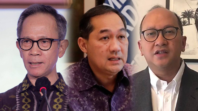 Mahendra Siregar, Muhammad Lutfi, Rosan Roeslani. Foto: kumparan