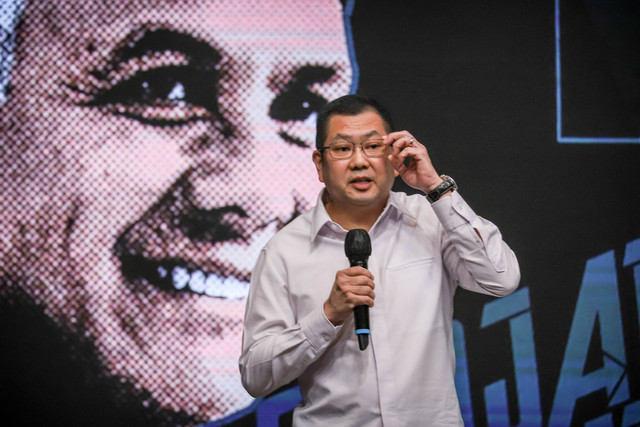 Hary Tanoesoedibjo di Pelatihan Juru Kampanye Ganjar Pranowo. Foto: Jamal Ramadhan/kumparan