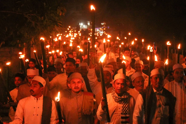Ilustrasi Malam Tahun Baru Islam. Foto: Rahmad/ANTARA FOTO