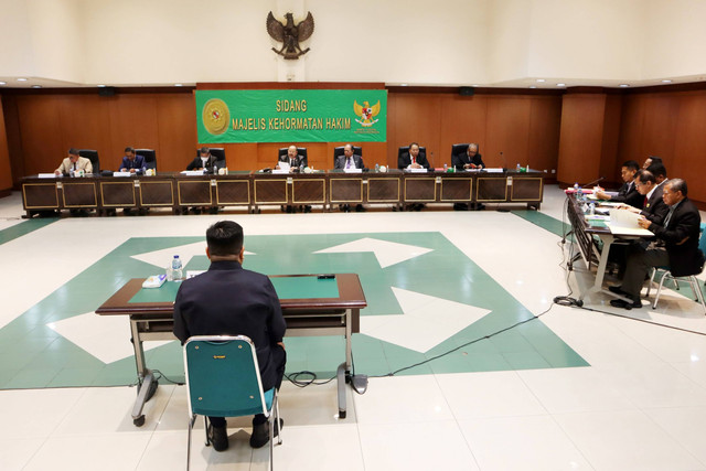 Sidang kode etik hakim DA di Mahkamah Agung, Jakarta. Foto: Komisi Yudisial