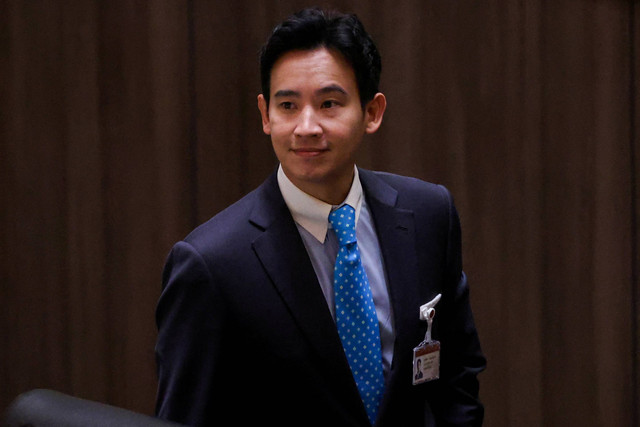 Pemimpin partai progresif Move Forward Pita Limjaroenrat. Foto: Chalinee Thirasupa/REUTERS