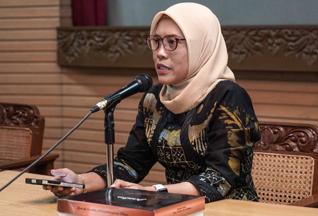Kepala Dinas Kebudayaan DIY, Dian Laksmi Pratiwi, dalam konferensi pers Muhibah Budaya Yogya 2023. Foto: Dok. Pemda DIY