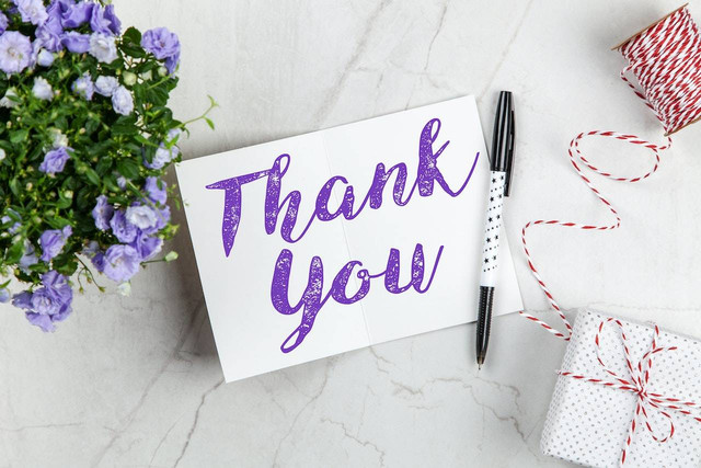 Ilustrasi Ucapan Thank You Card. Sumber: Pexels/George Dolgikh