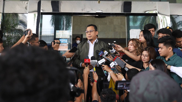 Juru Bicara KPK Ali Fikri memberikan keterangan pers di Gedung KPK, Jakarta, Rabu (27/7/2023). Foto: Dicky Adam Sidiq/kumparan