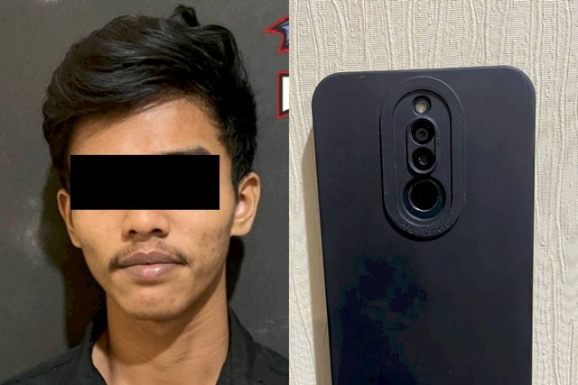 Polres Pelabuhan Tanjung Perak Surabaya menangkap seorang pria berinisial MAB (20) karena kedapatan bermain judi online slot Pragmatic Play Jenis Starlight Princess di Warung Kopi Bahenol Jalan Sidoyoso 3 No.1-A, Simokerto, Surabaya. Foto: Dok. Polres Pelabuhan Tanjung Perak Surabaya