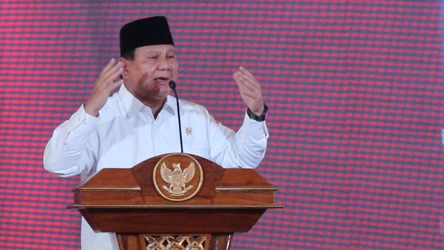 Menhan Prabowo Subianto di acara APDESI di Jambi. Foto: Dok. Istimewa