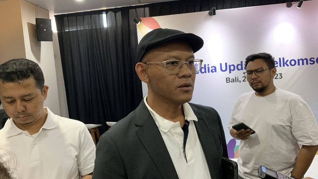 Dedi Suherman, Vice President Home Broadband and FMC Consumer Marketing Telkomsel, di acara Telkomsel Media Gathering di Bali, Rabu (26/7). Foto: Muhammad Fikrie/kumparan