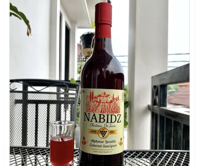 Anggur Wine Nabidz. Dok: adityasdwiputras.