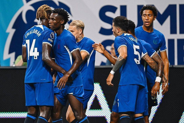 Chelsea vs Newcastle United dalam laga pramusim, Kamis (27/7/2023). Foto: Instagram/@chelseafc