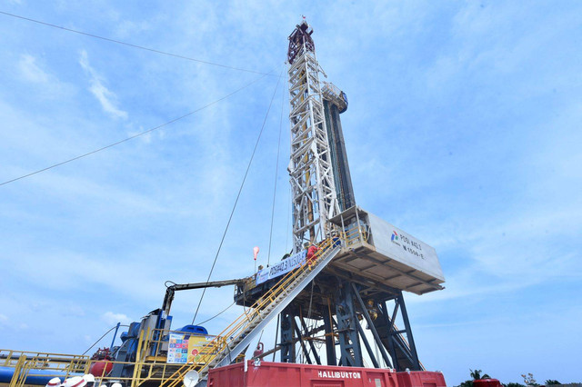 Pertamina Hulu Rokan (PHR) melakukan pengeboran perdana sumur migas Gulamo di Blok Rokan, Riau. Foto: Pertamina