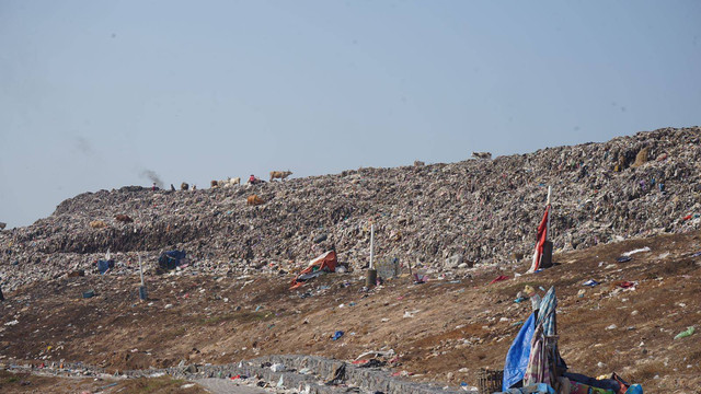 Situasi di TPA Regional Piyungan, Bantul, saat ditutup sementara. Foto: Arif UT/Pandangan Jogja
