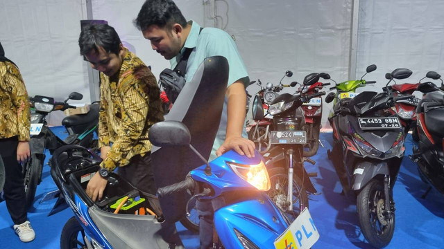 Contoh motor konversi listrik, Jumat (28/7/2023). Foto: Ave Airiza Gunanto/kumparan