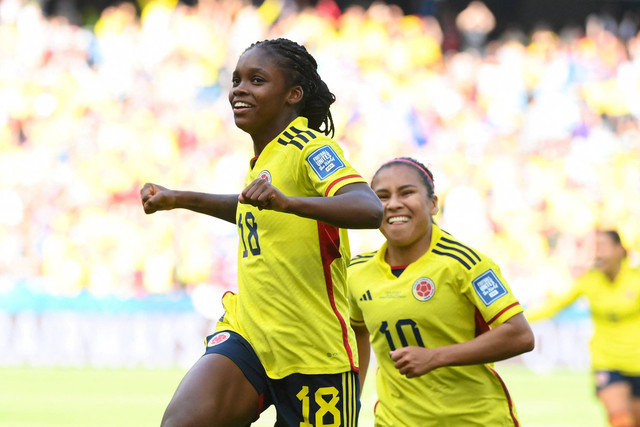 Pemain Timnas wanita Kolombia Linda Caicedo. Foto: FRANCK FIFE / AFP