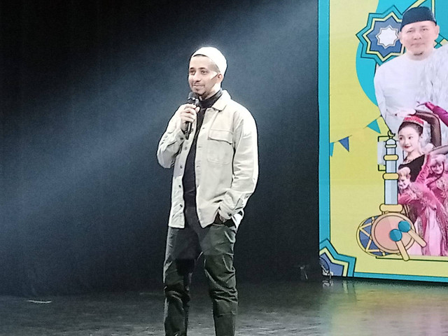 Habib Husein Ja'far Al Hadar menjadi pengisi tausiyah di Festival Hijriah ke-5 Republika di Cirebon. Foto : Tarjoni