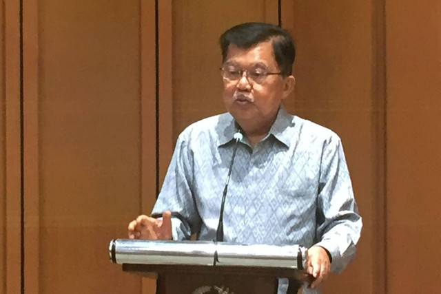 Wakil Presiden ke-10 dan ke-12 Republik Indonesia, Jusuf Kalla dalam acara Seminar Anak Muda untuk Politik pleh PUSKAPOL UI di Gedung Nusantara, Kompleks Parlemen, Jakarta, Senin (31/7/2023). Foto: Zamachsyari/kumparan