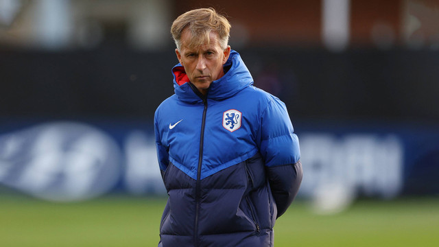 Pelatih Belanda Andries Jonker. Foto: Molly Darlington/Reuters