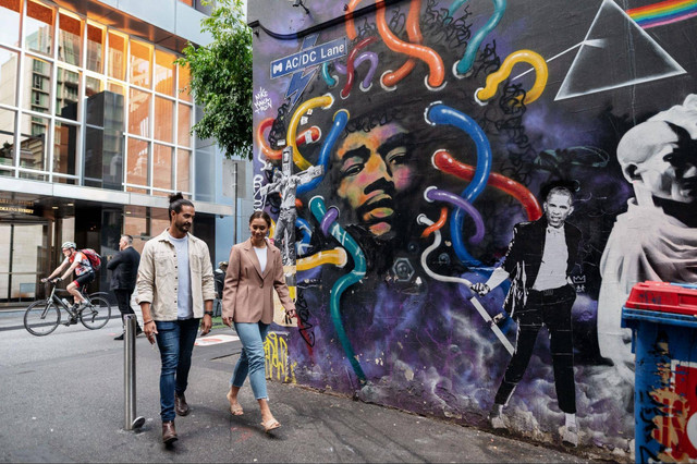 AC/DC lane with street art: Mike Makatron. Foto: Visit Victoria