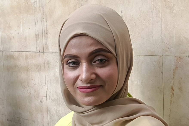 Mantan istri Rizal Djibran, Sarah Alamudi, Polda Metro Jaya, Kamis (3/8) 
 Foto: Giovanni/kumparan