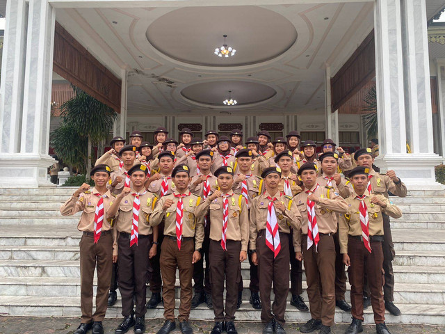 2 Anak Binaan LPKA Martapura ikut Pelepasan Kontingen Kwarda Kalsel Raimuna Nasional XII 2023