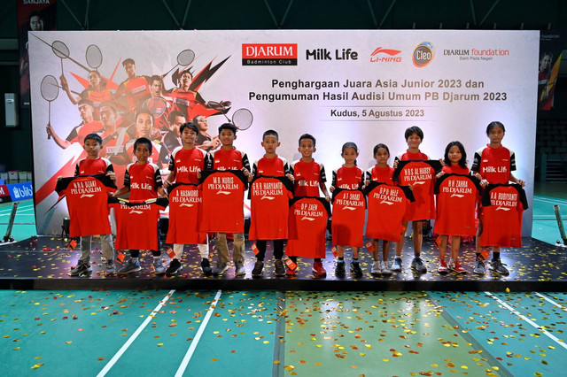 Sebanyak 11 pebulu tangkis muda lolos Audisi Umum PB Djarum 2023. Foto: Dok. PB Djarum