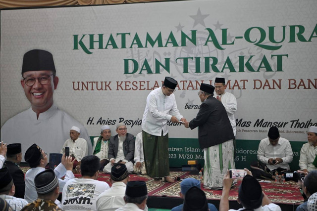 200 kiai dan gus se-Jawa Timur dukung Anies Capres. Foto: Dok. Istimewa