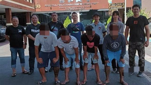 Pelaku pemerasan terhadap pemilik kapal wisata bunaken di Manado, berhasil diamankan polisi. (foto: polresta manado)