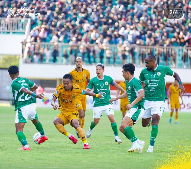 Pertandingan PSS Sleman vs Bhayangkara FC di pekan kedelapan Liga 1 2023/24 di Stadion Maguwoharjo Sleman, Minggu (13/8). Foto: Bhayangkara FC