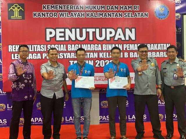 Penutupan Program Rehabilitasi Sosial bagi 180 Warga Binaan Pemasyarakatan di Lapas Kelas IIB Banjarbaru