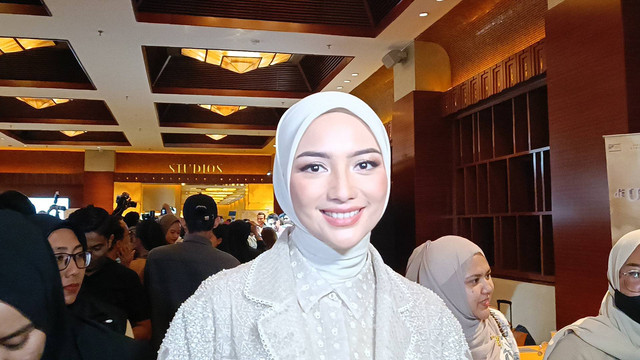 Citra Kirana di screening film Air Mata di Ujung Sajadah, XXI Plaza Senayan, Jakarta Pusat, Rabu (16/8/2023).
 Foto: Giovanni/kumparan