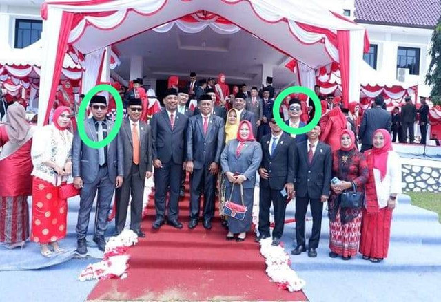 Dua Anggota DPRD Sinjai tersangka narkoba ikut upacara HUT ke-78 RI. Foto: Dok. Istimewa