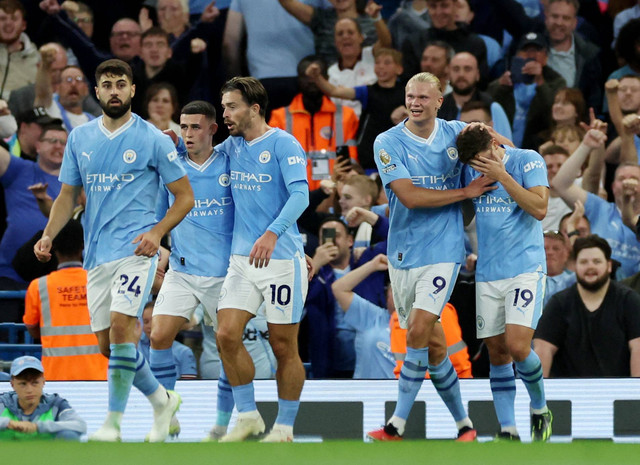 Duel Man City vs Newcastle di Liga Inggris. Foto: Reuters/Ed Sykes