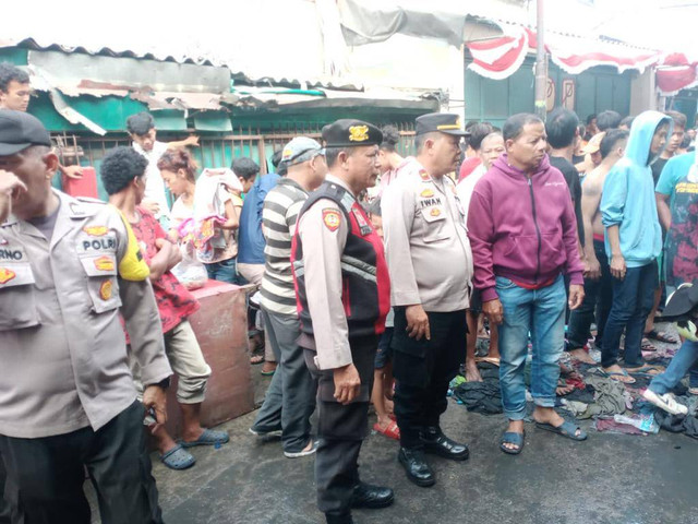 Suasana usai kebakaran laundry di Tambora. Foto: Polsek Tambora