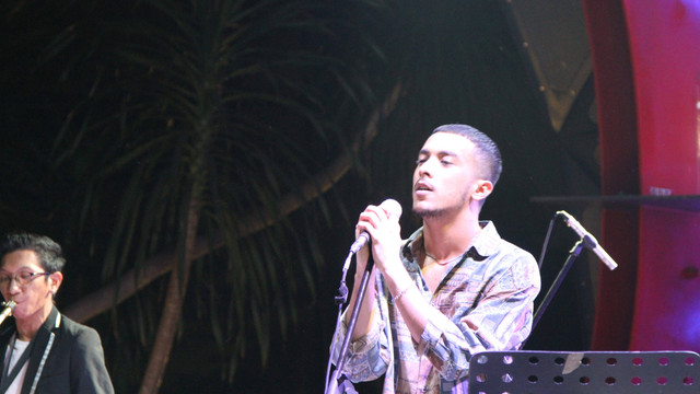 Aziz Hedra saat tampil di Mendadak Jazz Vol.1. Foto: Dok. Istimewa