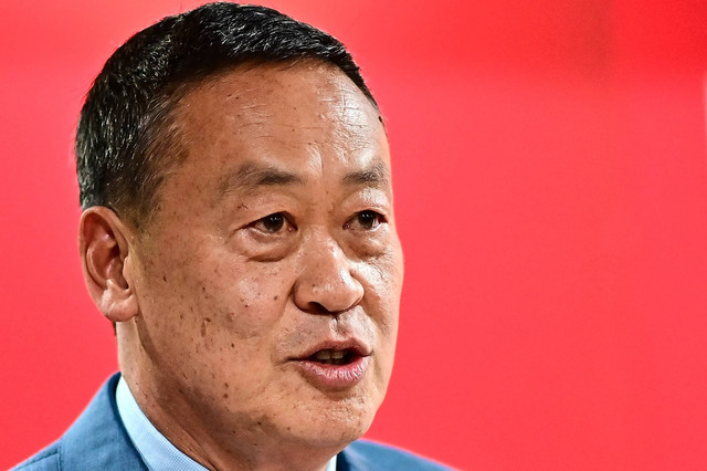 Kandidat perdana menteri Partai Pheu Thai Srettha. Foto: Manan Vatsyayana/AFP