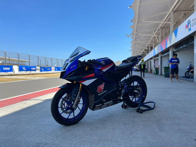 Test ride Yamaha R15M di Sirkuit Mandalika. Foto: Aditya Pratama Niagara/kumparan
