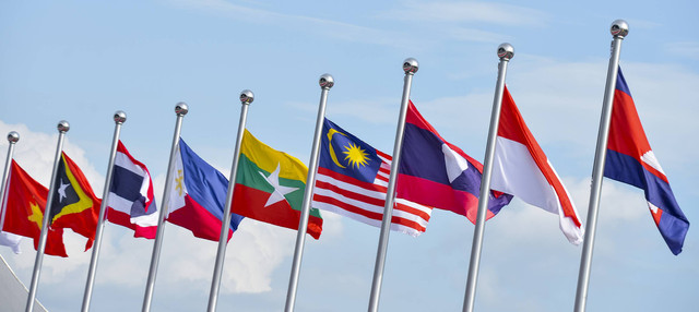 Bendera negara-negara ASEAN. Foto: dok. Kemenkeu