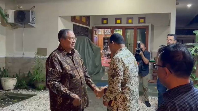 Bacapres Anies Baswedan bertemu Ketua Majelis Tinggi Demokrat Susilo Bambang Yudhoyono (SBY) di Cikeas, Jawa Barat, Jumat (25/8/2023). Foto: Dok. Istimewa