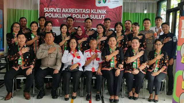 Pelaksanaan survei akreditasi terhadap Poliklinik Polda Sulawesi Utara oleh LAFKI beberapa waktu lalu. (foto: istimewa)