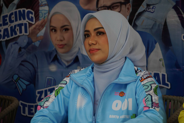 Wakil Ketua DPRD DKI dari PAN Zita Anjani dalam konferensi pers persiapan Perayaan Ulang Tahun ke 25 PAN di Uncle Z, Jakarta, Sabtu (26/8/2023). Foto: Jamal Ramadhan/kumparan