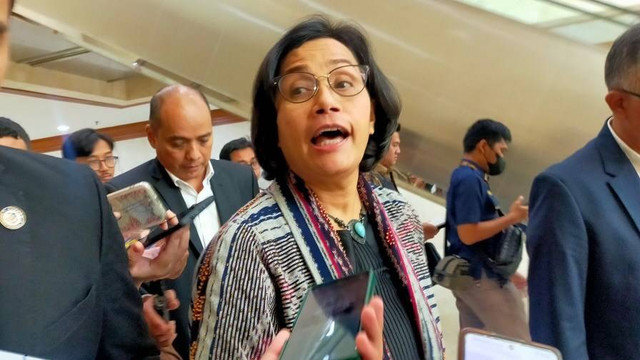 Menteri Keuangan Sri Mulyani di Kompleks Parlemen, Jakarta, Selasa (29/8/2023). Foto: Ghinaa Rahmatika/kumparan