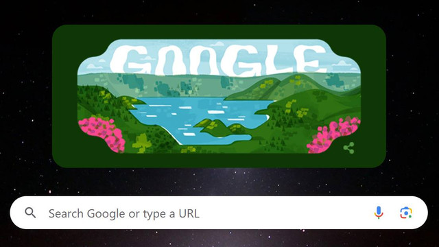Danau Toba jadi Google Doodle hari ini, Kamis (31/8), mejeng di laman mesin pencari Google. Foto: Screenshot Google/kumparan