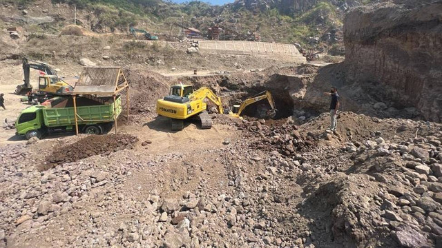 Lokasi tambang pasir ilegal di Sumedang. Foto: Dok. Istimewa