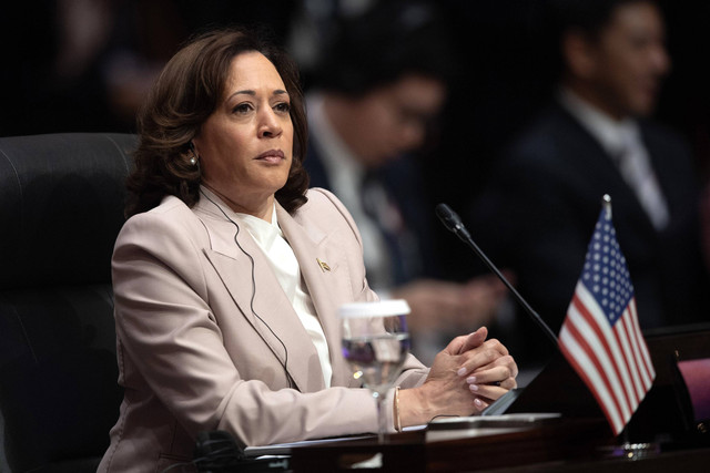 Wapres AS Kamala Harris menghadiri KTT ke-18 Asia Timur di Jakarta Convention Center (JCC), Senayan, Jakarta, Kamis (7/9/2023). Foto: Media Center KTT ASEAN 2023/Aditya Pradana Putra