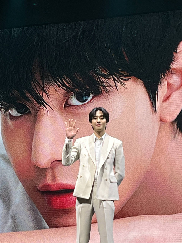 Ahn Hyo Seop menggelar konferensi pers di The Kasablanka Hall, Jakarta, pada Sabtu (9/9/2023). Foto: Nurlaela/kumparan