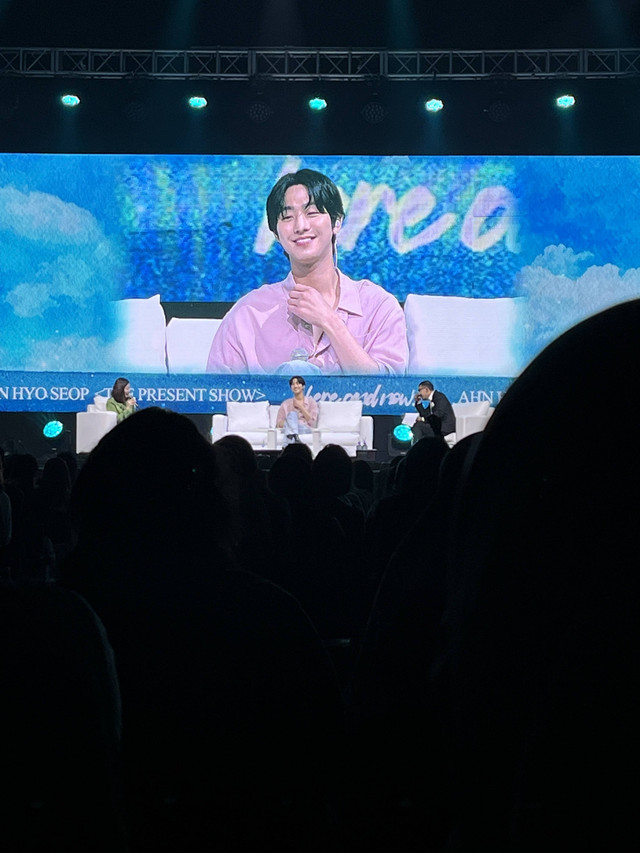 Ahn Hyo Seop saat menggelar Asia Tour 2023 The Present Show di The Kasablanka Hall, Sabtu (9/9/2023). Foto: Nurlaela/kumparan